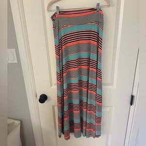 BRIGHT & FUN Striped Maxi Skirt